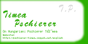 timea pschierer business card